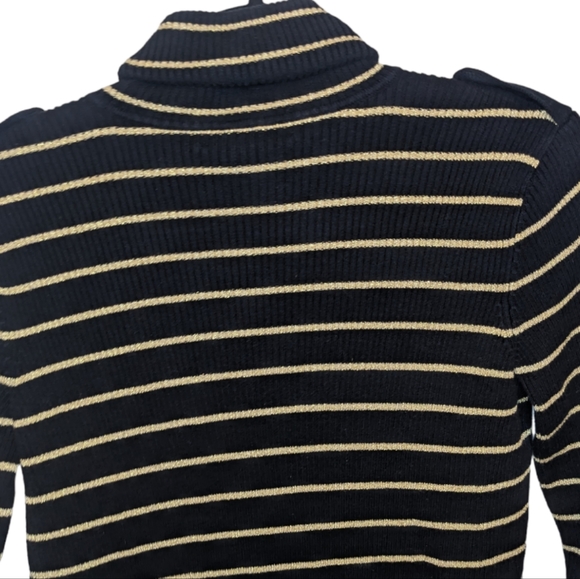 Lauren Ralph Lauren Petite Women's Striped Turtleneck Sweater 🧶 - Picture 7 of 9